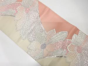 アンティーク　流水に花模様織出し袋帯（材料）